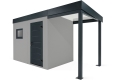 GARDEON® Gartenhaus mit Hörmann-Tür, Fenster und überdachtem Bereich
